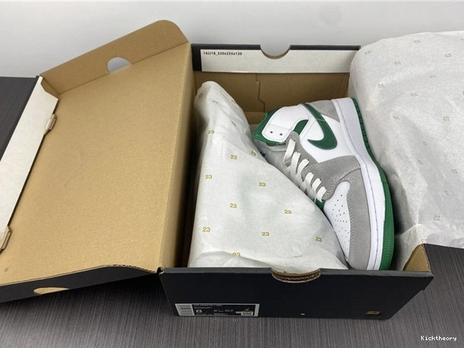 Kick Theory Mid Jordan1 Green Comfortable SE Grey 3705 DC7294- 1027